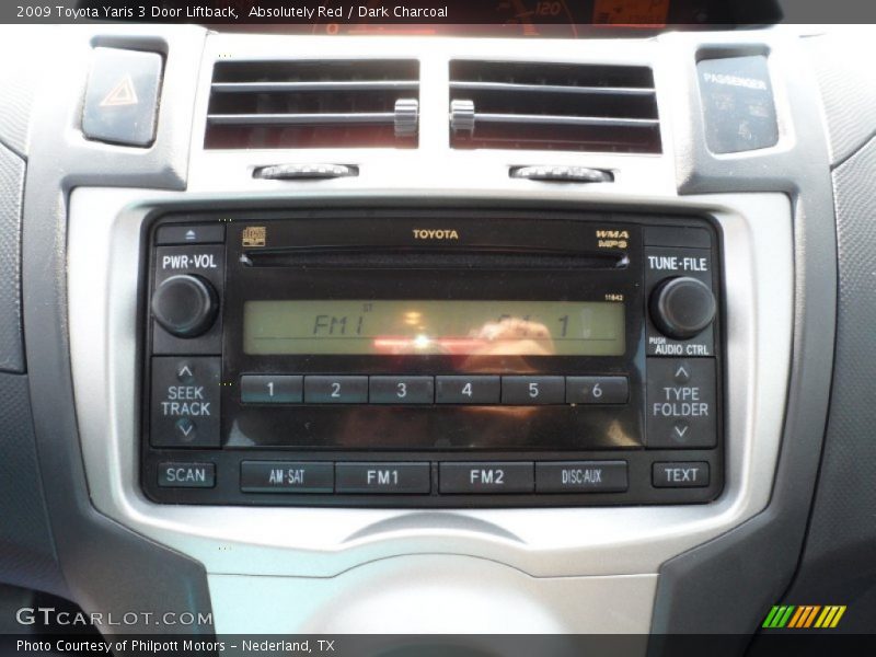 Absolutely Red / Dark Charcoal 2009 Toyota Yaris 3 Door Liftback