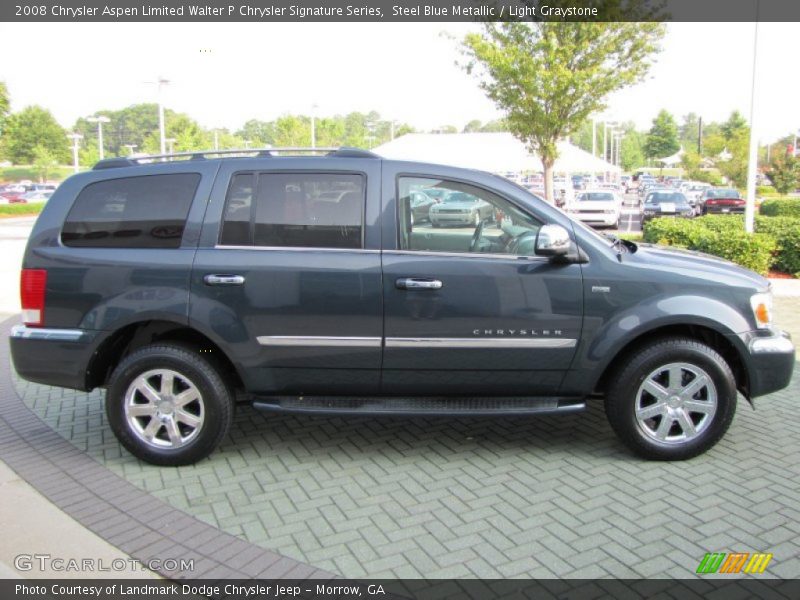 Steel Blue Metallic / Light Graystone 2008 Chrysler Aspen Limited Walter P Chrysler Signature Series