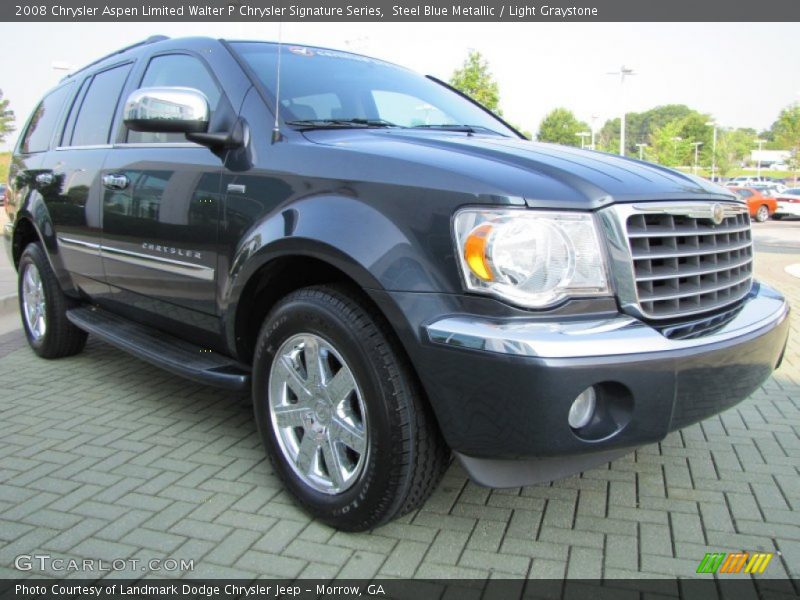 Steel Blue Metallic / Light Graystone 2008 Chrysler Aspen Limited Walter P Chrysler Signature Series