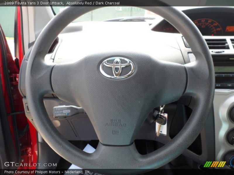 Absolutely Red / Dark Charcoal 2009 Toyota Yaris 3 Door Liftback