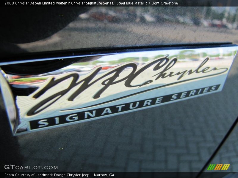 Steel Blue Metallic / Light Graystone 2008 Chrysler Aspen Limited Walter P Chrysler Signature Series