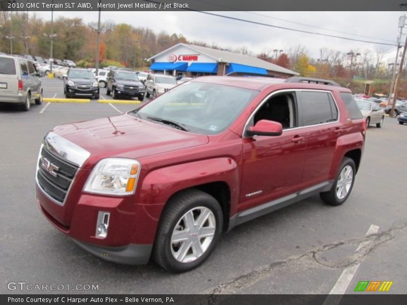 Merlot Jewel Metallic / Jet Black 2010 GMC Terrain SLT AWD