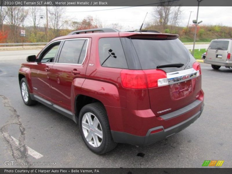 Merlot Jewel Metallic / Jet Black 2010 GMC Terrain SLT AWD