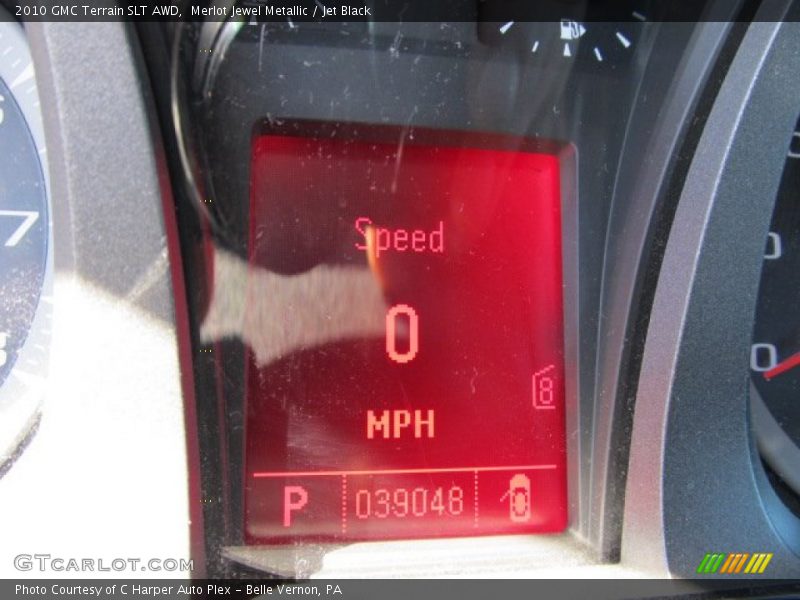 Merlot Jewel Metallic / Jet Black 2010 GMC Terrain SLT AWD