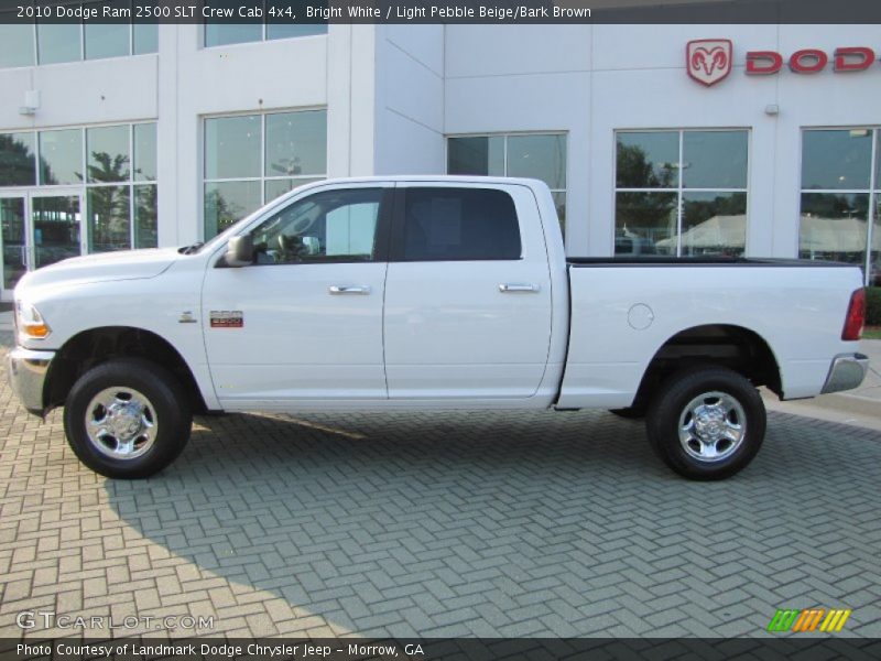 Bright White / Light Pebble Beige/Bark Brown 2010 Dodge Ram 2500 SLT Crew Cab 4x4