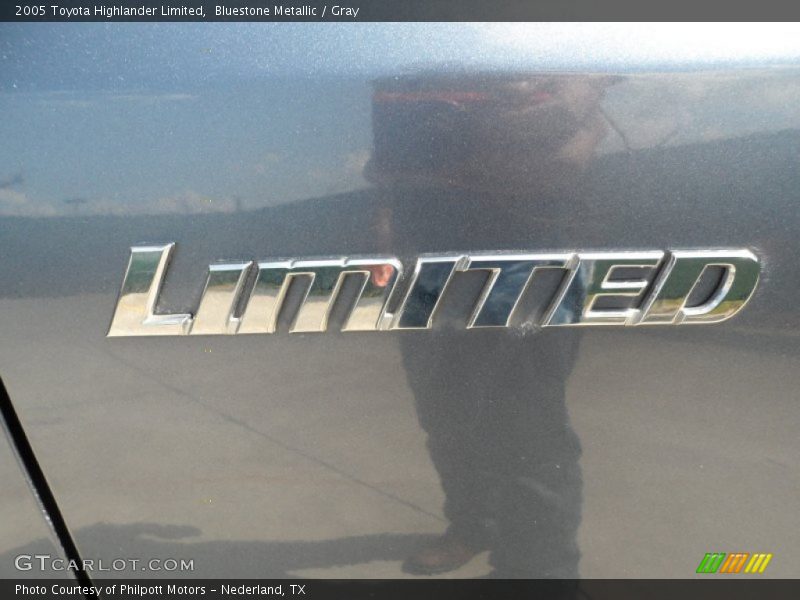 Bluestone Metallic / Gray 2005 Toyota Highlander Limited