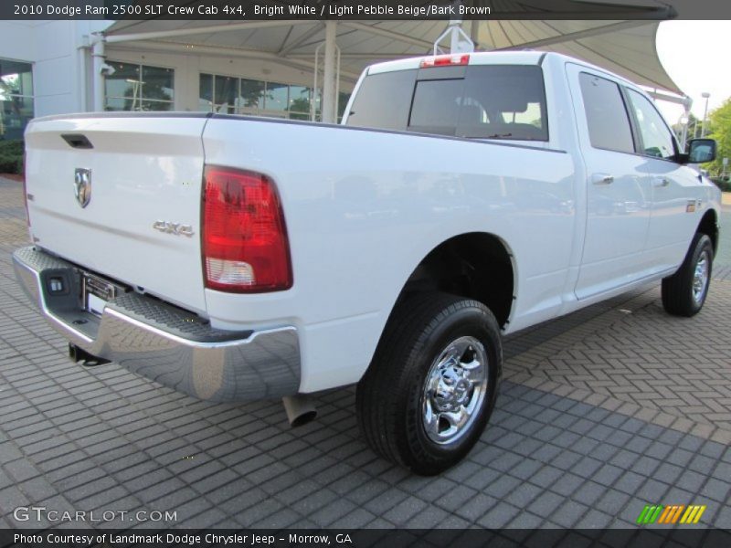 Bright White / Light Pebble Beige/Bark Brown 2010 Dodge Ram 2500 SLT Crew Cab 4x4