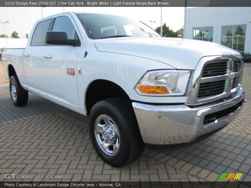 Bright White / Light Pebble Beige/Bark Brown 2010 Dodge Ram 2500 SLT Crew Cab 4x4