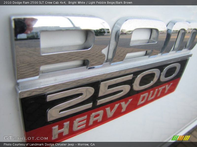Bright White / Light Pebble Beige/Bark Brown 2010 Dodge Ram 2500 SLT Crew Cab 4x4
