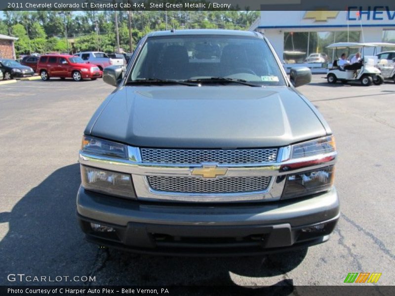 Steel Green Metallic / Ebony 2011 Chevrolet Colorado LT Extended Cab 4x4