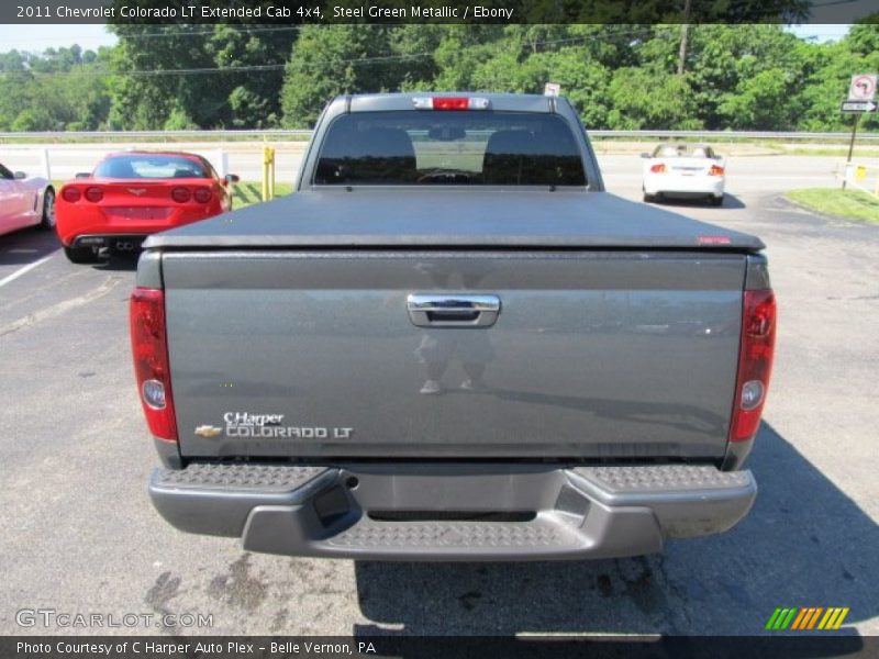 Steel Green Metallic / Ebony 2011 Chevrolet Colorado LT Extended Cab 4x4