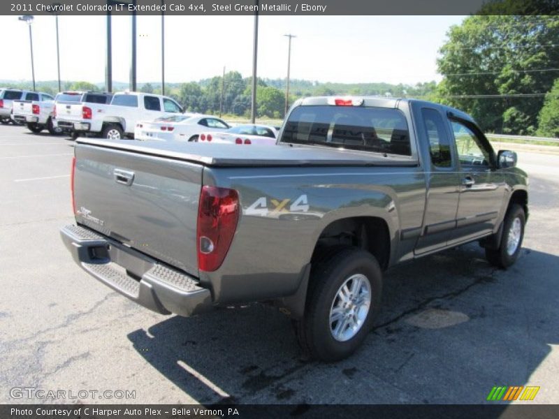 Steel Green Metallic / Ebony 2011 Chevrolet Colorado LT Extended Cab 4x4