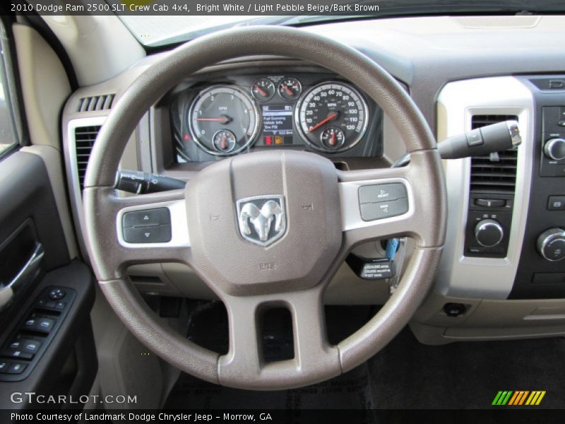 Bright White / Light Pebble Beige/Bark Brown 2010 Dodge Ram 2500 SLT Crew Cab 4x4