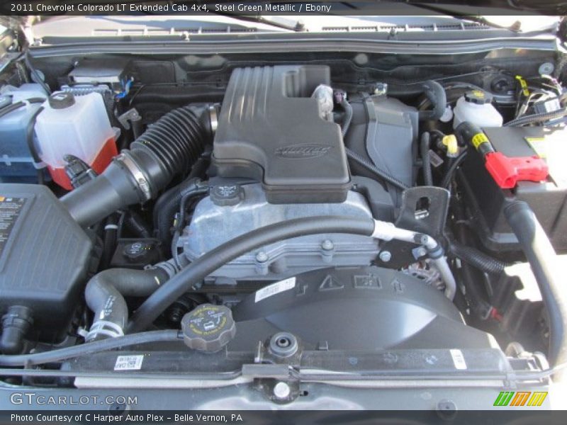 Steel Green Metallic / Ebony 2011 Chevrolet Colorado LT Extended Cab 4x4