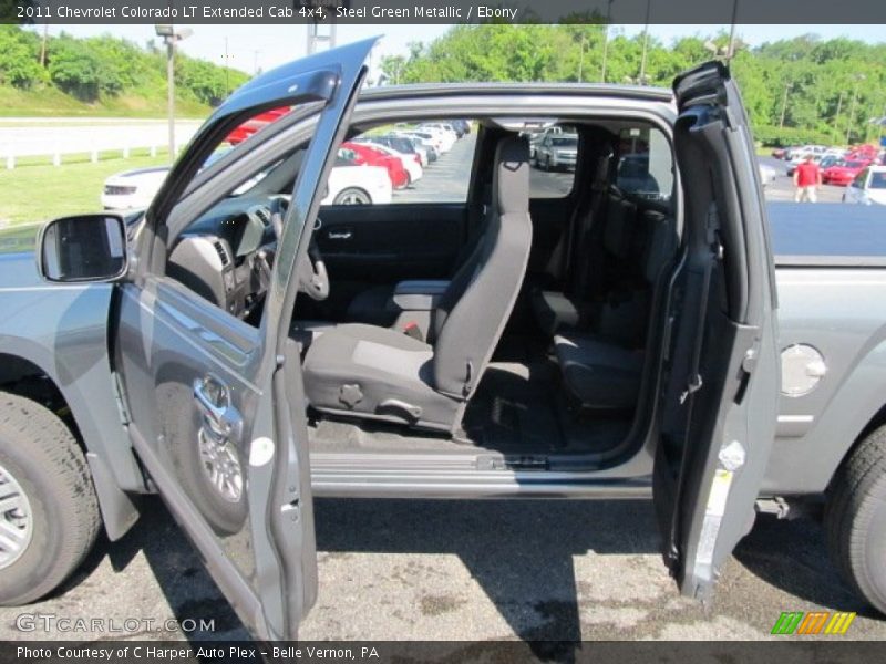 Steel Green Metallic / Ebony 2011 Chevrolet Colorado LT Extended Cab 4x4