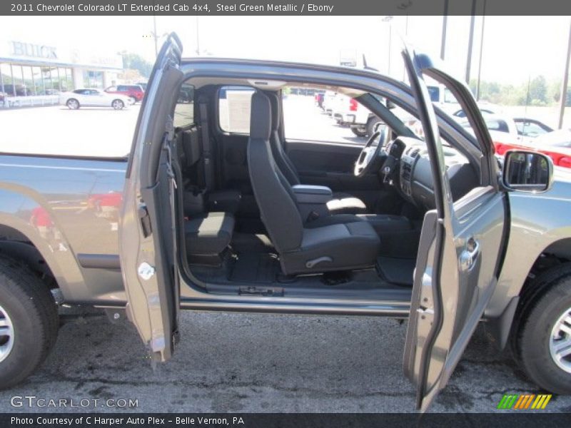 Steel Green Metallic / Ebony 2011 Chevrolet Colorado LT Extended Cab 4x4