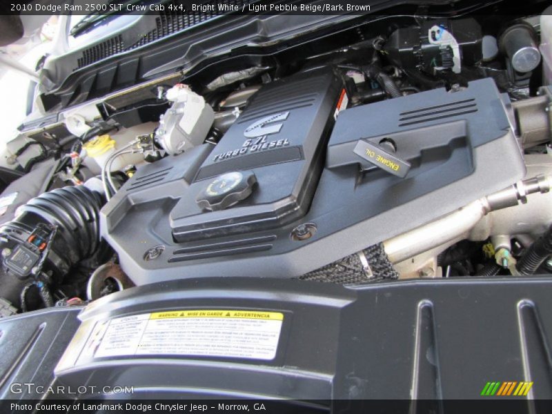 Bright White / Light Pebble Beige/Bark Brown 2010 Dodge Ram 2500 SLT Crew Cab 4x4