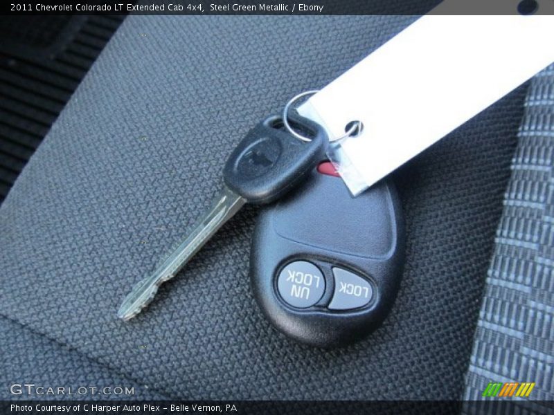 Steel Green Metallic / Ebony 2011 Chevrolet Colorado LT Extended Cab 4x4