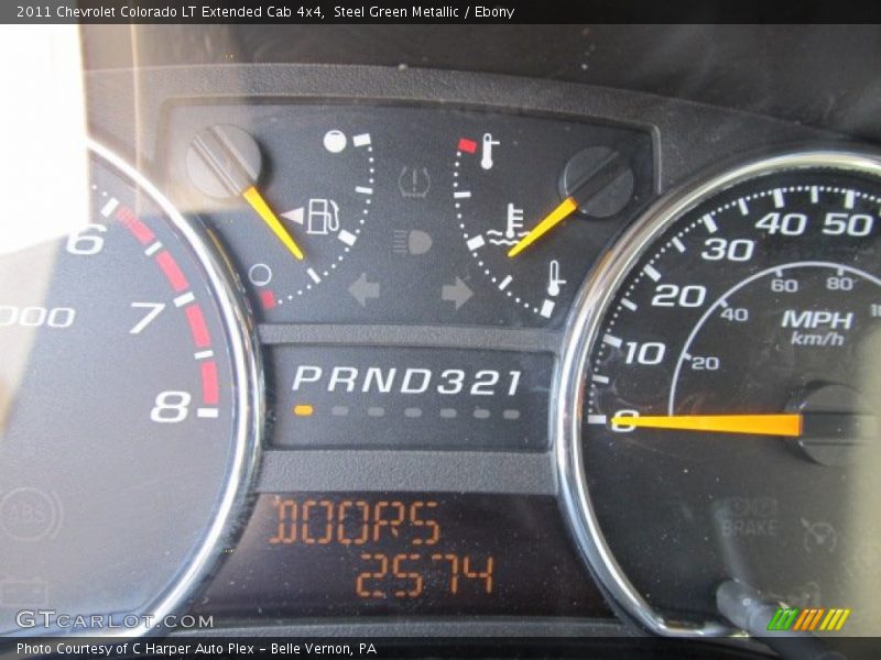 Steel Green Metallic / Ebony 2011 Chevrolet Colorado LT Extended Cab 4x4