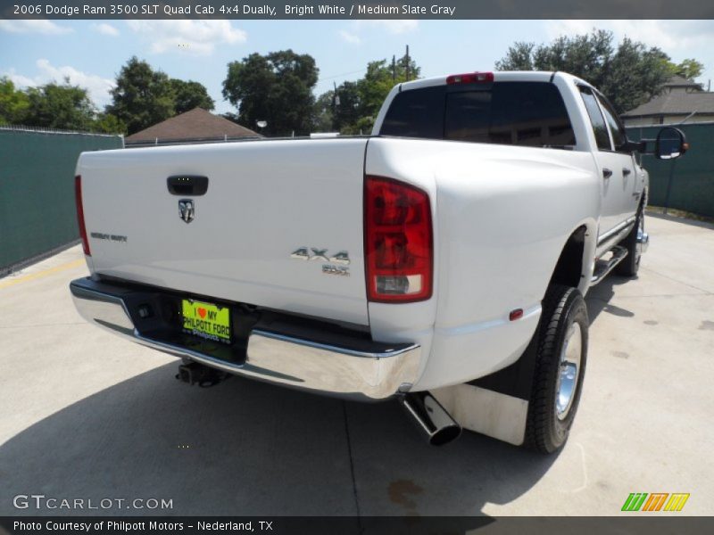 Bright White / Medium Slate Gray 2006 Dodge Ram 3500 SLT Quad Cab 4x4 Dually