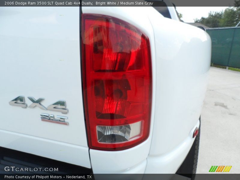Bright White / Medium Slate Gray 2006 Dodge Ram 3500 SLT Quad Cab 4x4 Dually