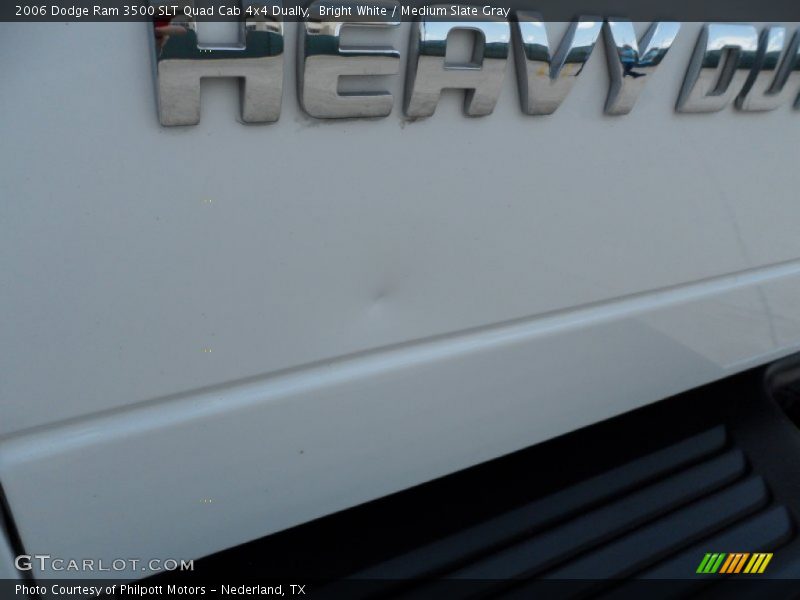 Bright White / Medium Slate Gray 2006 Dodge Ram 3500 SLT Quad Cab 4x4 Dually
