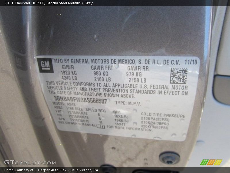 Mocha Steel Metallic / Gray 2011 Chevrolet HHR LT