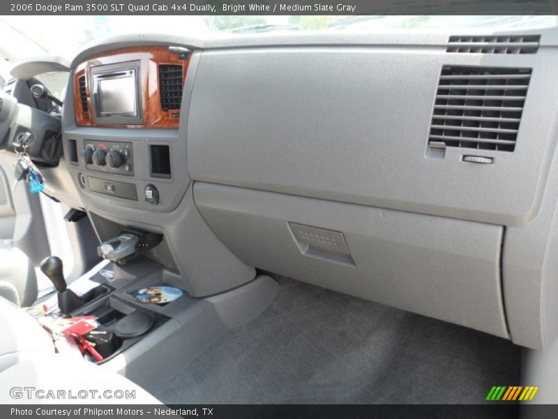 Bright White / Medium Slate Gray 2006 Dodge Ram 3500 SLT Quad Cab 4x4 Dually