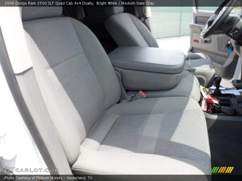 Bright White / Medium Slate Gray 2006 Dodge Ram 3500 SLT Quad Cab 4x4 Dually