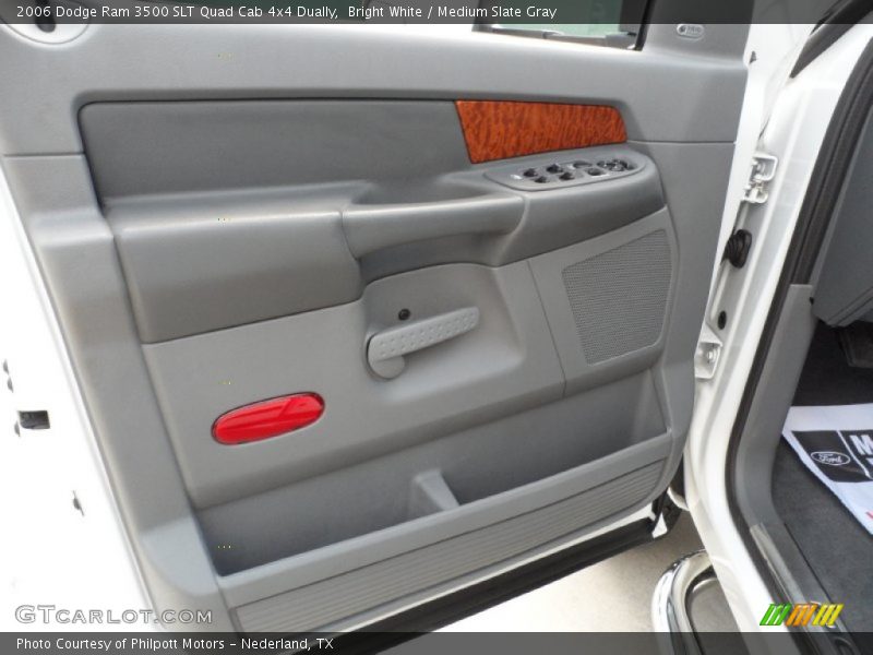 Bright White / Medium Slate Gray 2006 Dodge Ram 3500 SLT Quad Cab 4x4 Dually