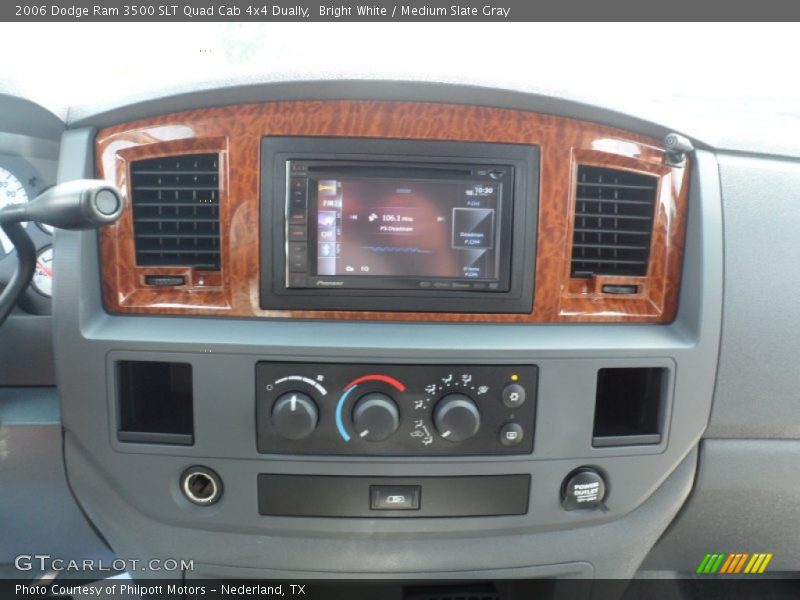 Bright White / Medium Slate Gray 2006 Dodge Ram 3500 SLT Quad Cab 4x4 Dually
