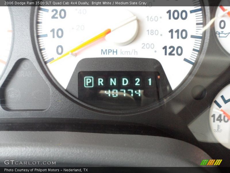 Bright White / Medium Slate Gray 2006 Dodge Ram 3500 SLT Quad Cab 4x4 Dually