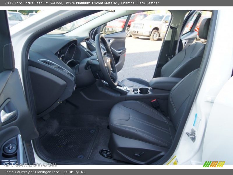  2012 Focus Titanium 5-Door Charcoal Black Leather Interior