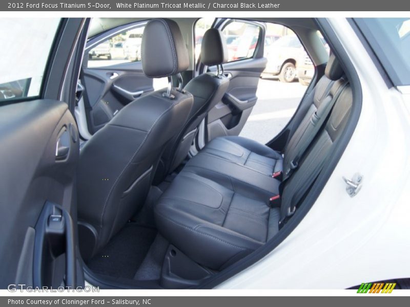  2012 Focus Titanium 5-Door Charcoal Black Leather Interior