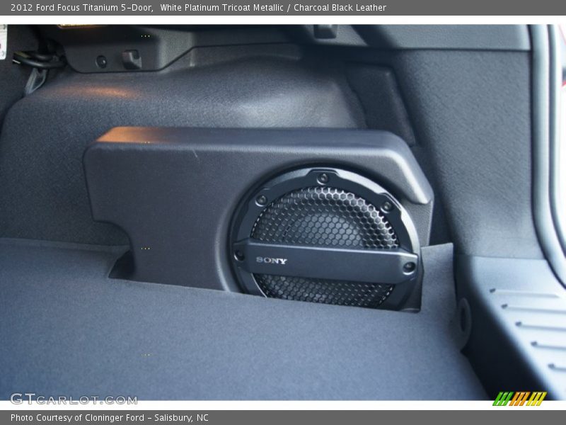 White Platinum Tricoat Metallic / Charcoal Black Leather 2012 Ford Focus Titanium 5-Door