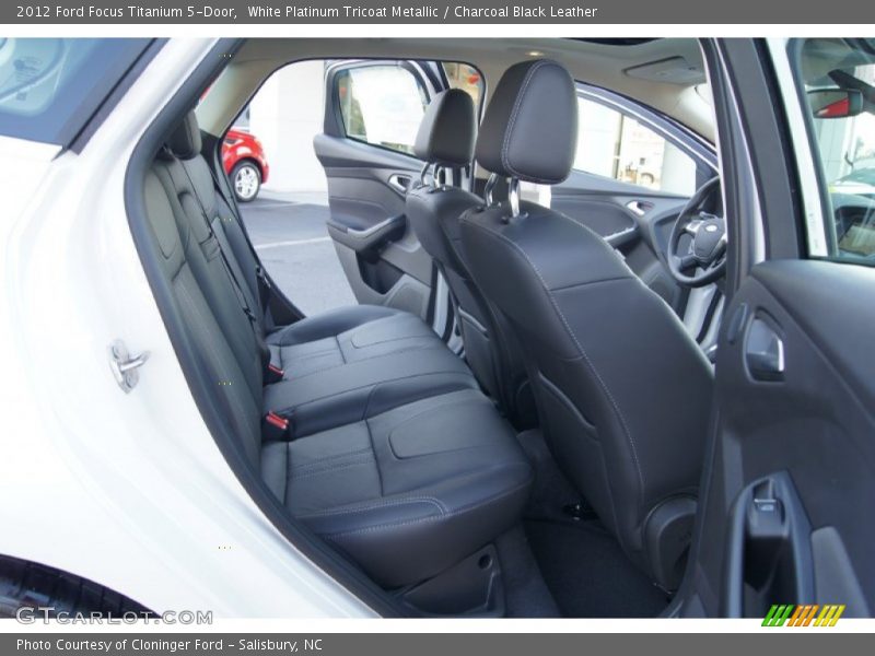  2012 Focus Titanium 5-Door Charcoal Black Leather Interior
