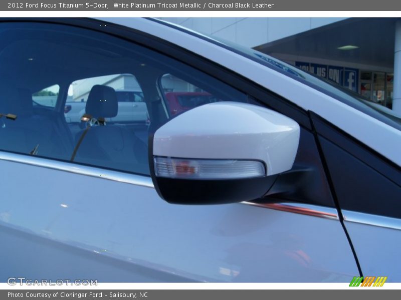 White Platinum Tricoat Metallic / Charcoal Black Leather 2012 Ford Focus Titanium 5-Door