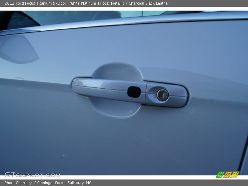 White Platinum Tricoat Metallic / Charcoal Black Leather 2012 Ford Focus Titanium 5-Door