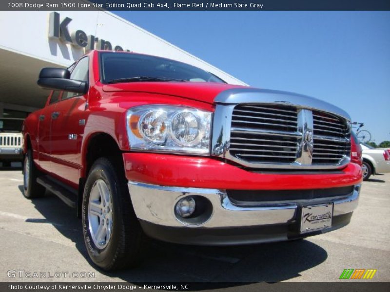 Flame Red / Medium Slate Gray 2008 Dodge Ram 1500 Lone Star Edition Quad Cab 4x4