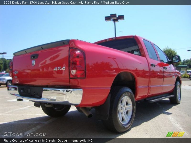 Flame Red / Medium Slate Gray 2008 Dodge Ram 1500 Lone Star Edition Quad Cab 4x4