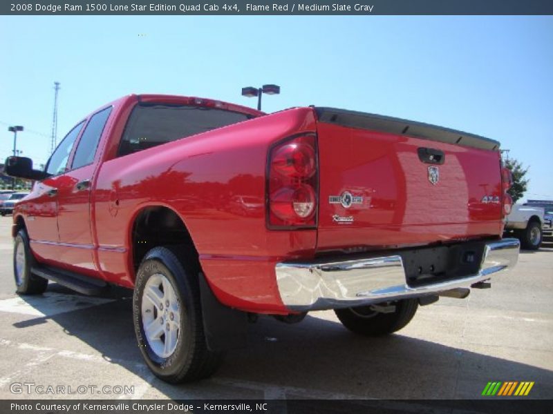 Flame Red / Medium Slate Gray 2008 Dodge Ram 1500 Lone Star Edition Quad Cab 4x4