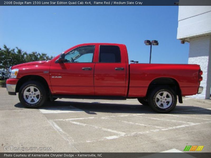 Flame Red / Medium Slate Gray 2008 Dodge Ram 1500 Lone Star Edition Quad Cab 4x4