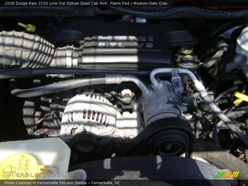 Flame Red / Medium Slate Gray 2008 Dodge Ram 1500 Lone Star Edition Quad Cab 4x4