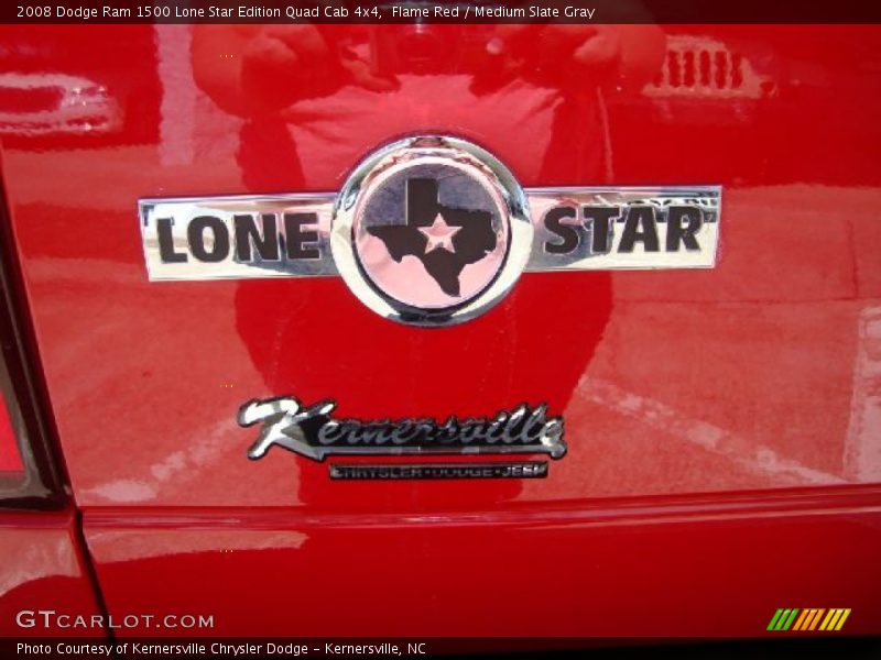 Flame Red / Medium Slate Gray 2008 Dodge Ram 1500 Lone Star Edition Quad Cab 4x4