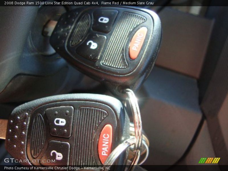 Flame Red / Medium Slate Gray 2008 Dodge Ram 1500 Lone Star Edition Quad Cab 4x4