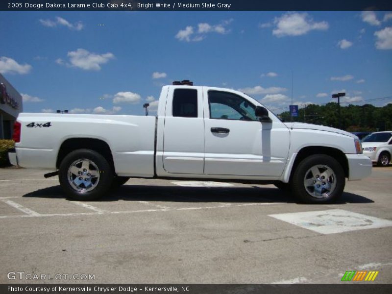 Bright White / Medium Slate Gray 2005 Dodge Dakota Laramie Club Cab 4x4