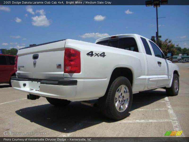 Bright White / Medium Slate Gray 2005 Dodge Dakota Laramie Club Cab 4x4