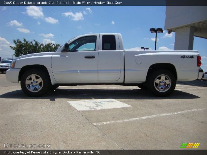 Bright White / Medium Slate Gray 2005 Dodge Dakota Laramie Club Cab 4x4