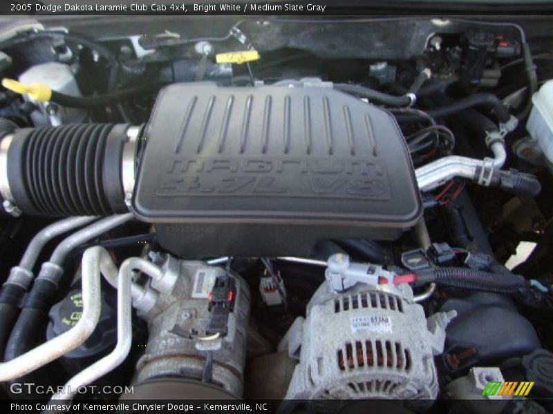 Bright White / Medium Slate Gray 2005 Dodge Dakota Laramie Club Cab 4x4