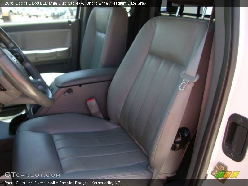 Bright White / Medium Slate Gray 2005 Dodge Dakota Laramie Club Cab 4x4